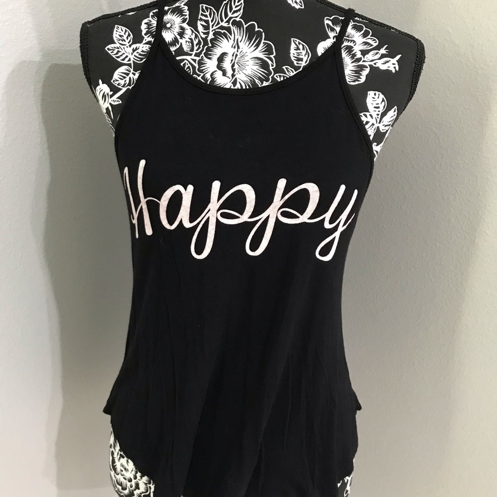 Happy Tank Top “Do What You Love, Love What You Do” Jrs Sz Med NEW